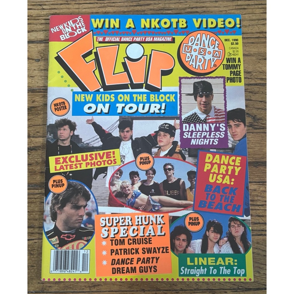 Vintage Flip Magazine December 1990 NKOTB Linear Dance Party USA Feldman Cruise